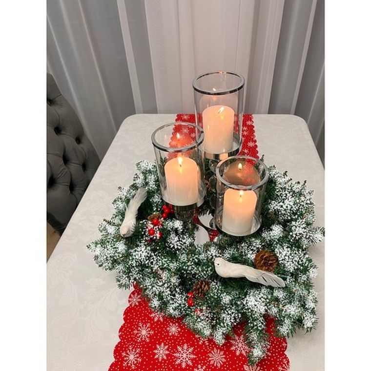 Ruhhy, wianek, stroik świąteczny ośnieżony