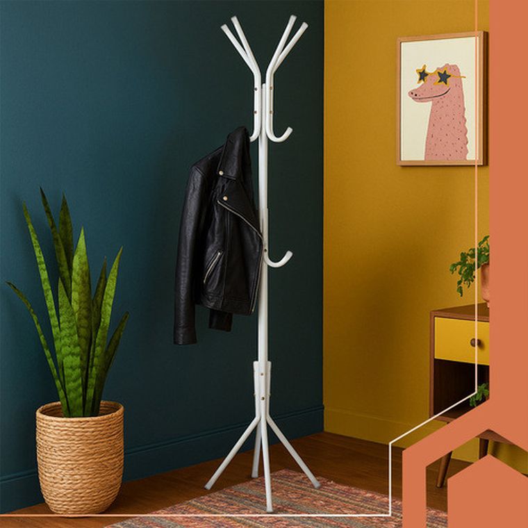 Ruhhy, wieszak stojący, biały, 170 cm