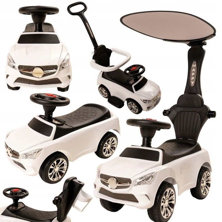 Sabi Toys, odpychacz z daszkiem, jeździk, biały