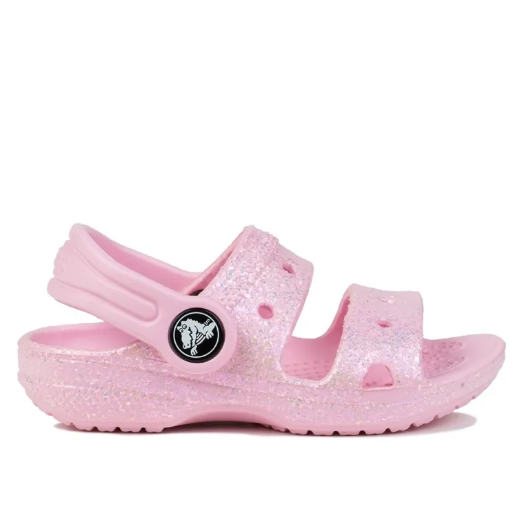 Sandały dziewczęce, różowe, Crocs Classic Glitter