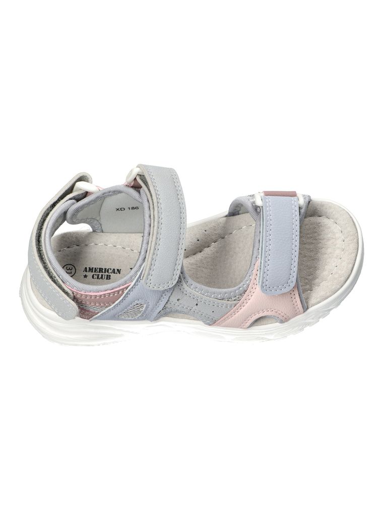 Sandały dziewczęce, szare, American Club