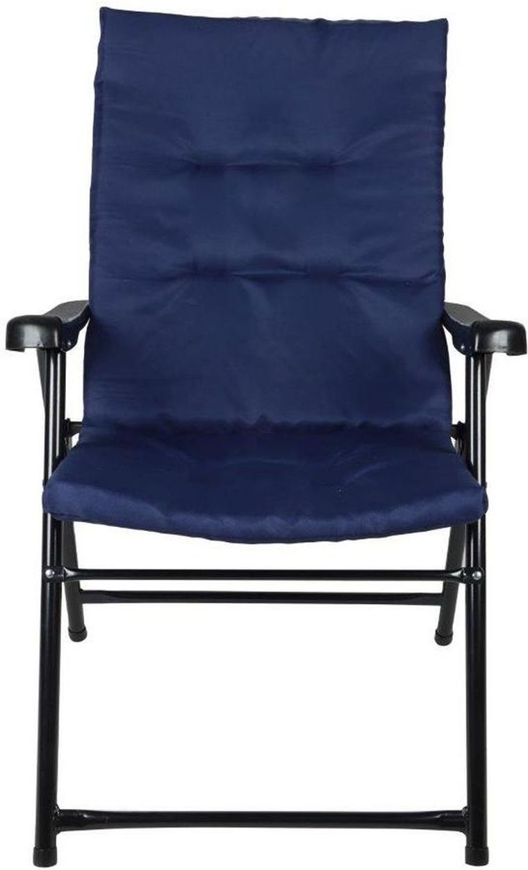 Saska Garden, krzesło ogrodowe składane, granatowe, 59-66-45/90 cm