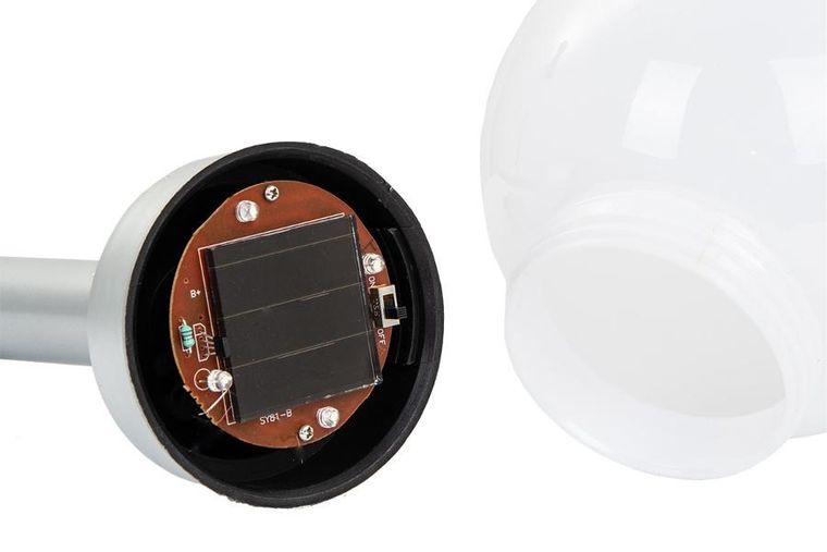 Saska Garden, lampa solarna, kula mleczna, 20-53,5 cm