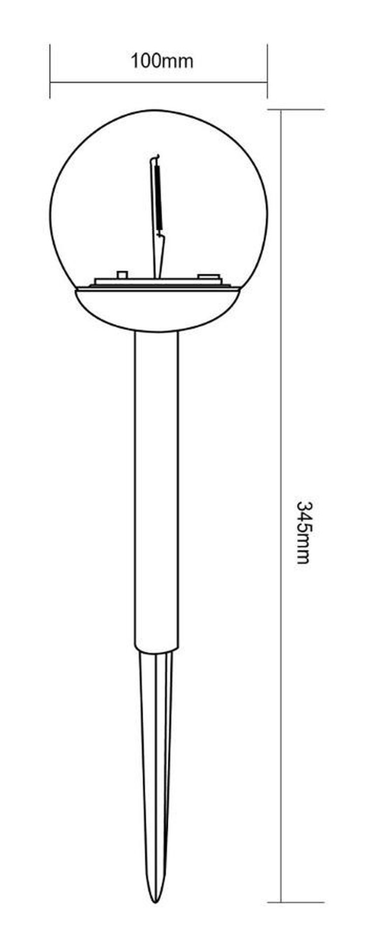 Saska Garden, lampa solarna, kula ozdobna, 10-345 cm