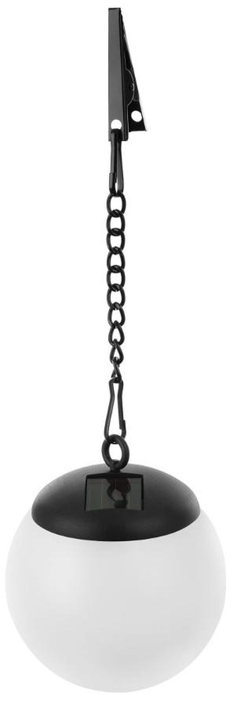 Saska Garden, lampa solarna plastikowa, kula wisząca na klips, 10-30 cm