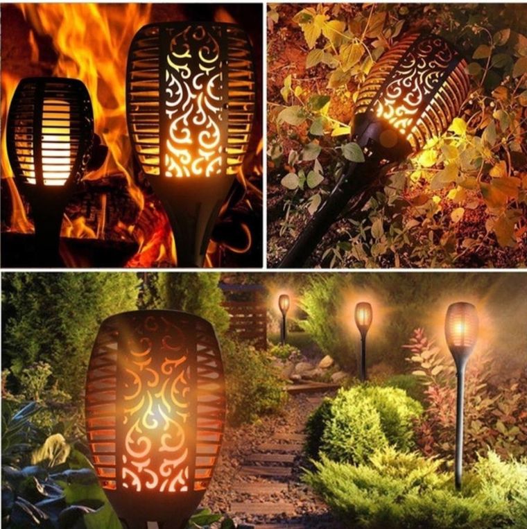 Saska Garden, lampa solarna, pochodnia, 36 LED, 12-12-78 cm