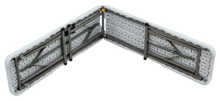 Saska Garden, ławka cateringowa składana, biała, 183-28-43 cm