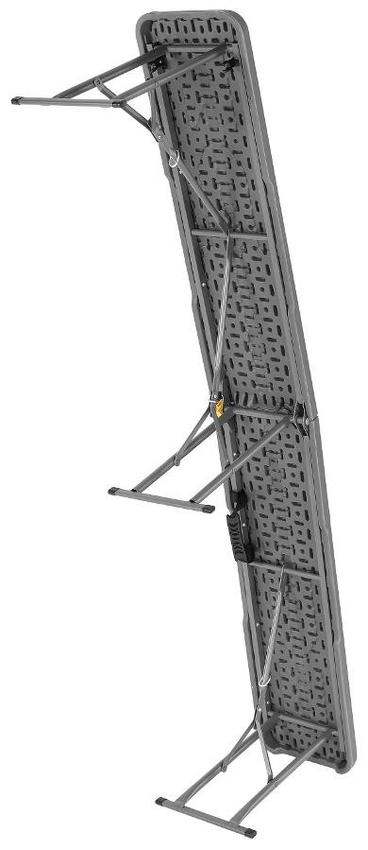 Saska Garden, ławka cateringowa składana, szara, 183-28-43 cm