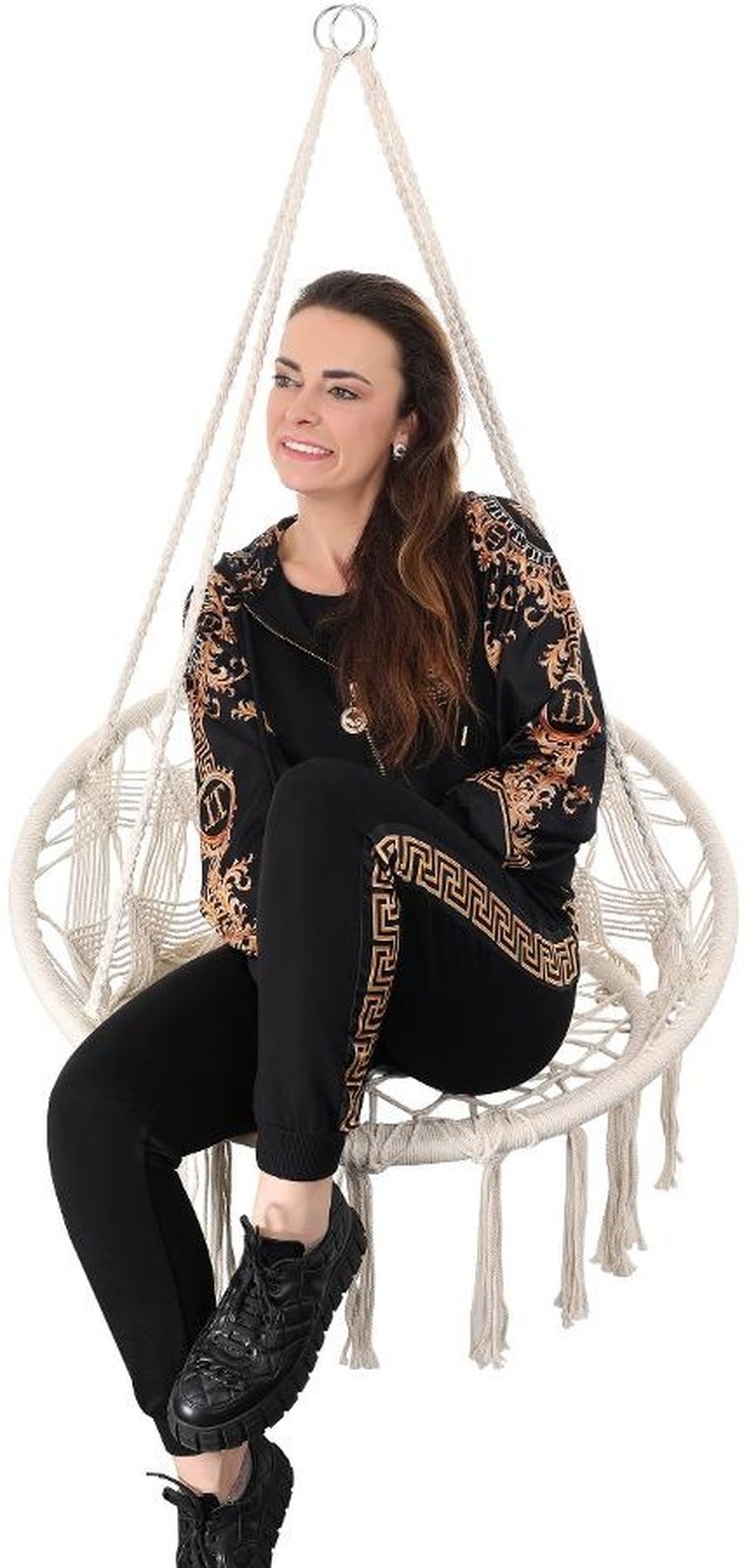 Saska Garden, New styl, hamak ażurowy, bocianie gniazdo, 80-60 cm, biały