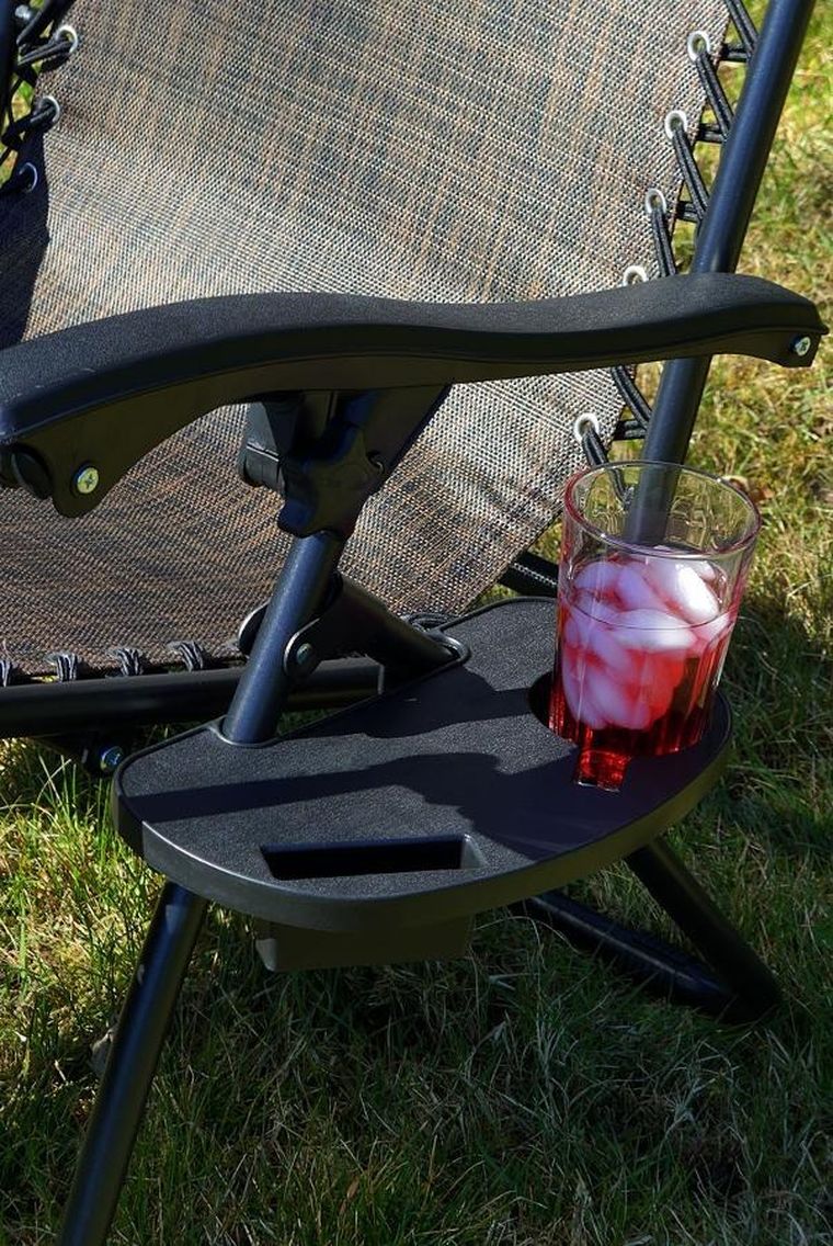 Saska Garden, składany leżak ogrodowy, brązowy, 175-52/65-107 cm