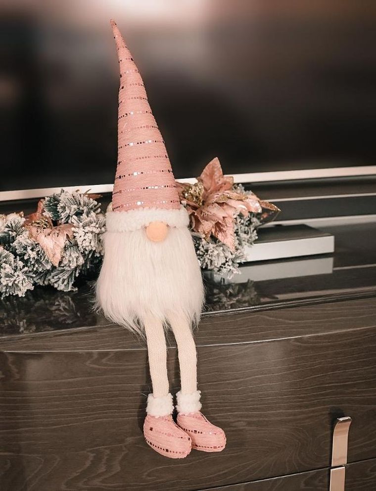 Saska Garden, skrzat dekoracyjny, różowy, 38 cm