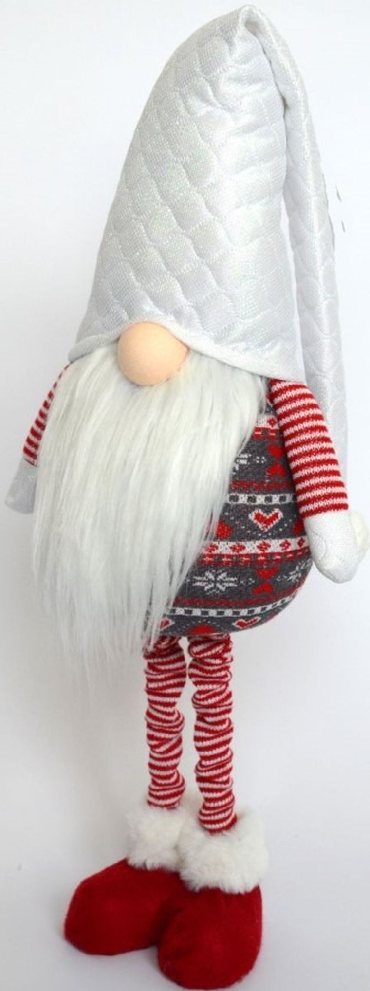 Saska Garden, skrzat na teleskopowych nogach, biały, 80-115 cm