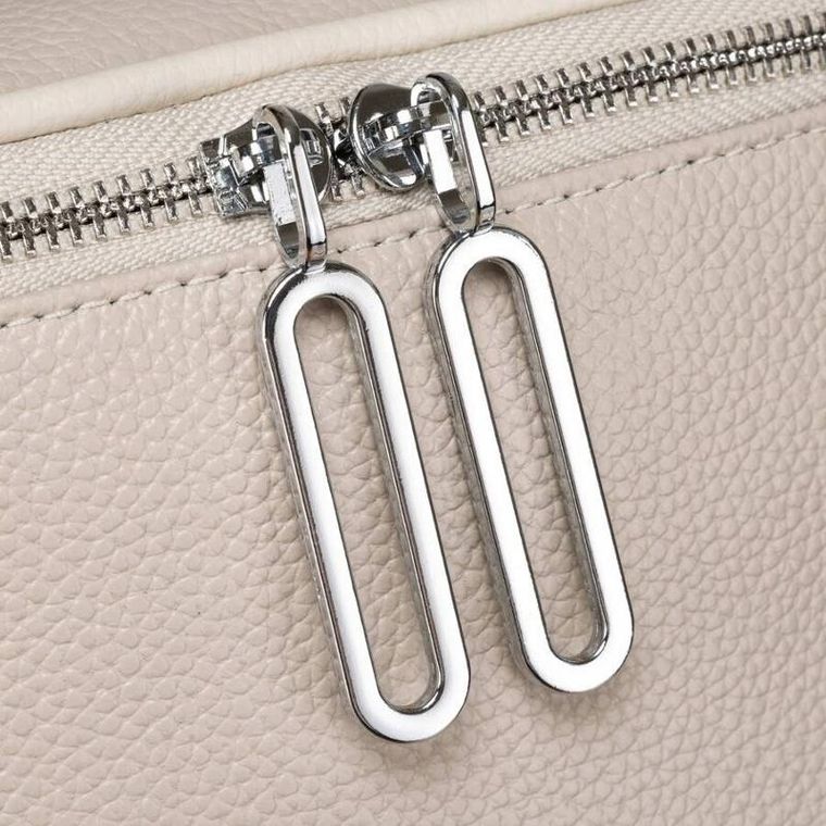 Saszetka na biodro, nerka, beżowa, skóra ekologiczna, Rovicky