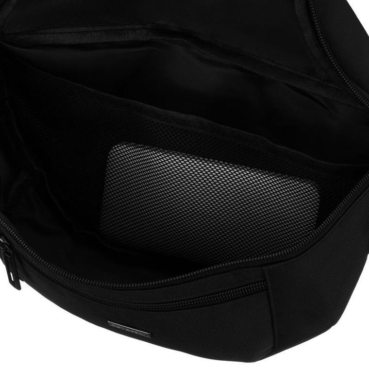 Saszetka na biodro, nerka, czarna, Peterson