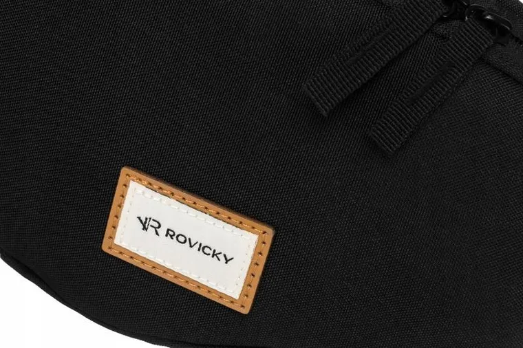 Saszetka na biodro, nerka, czarna, Rovicky