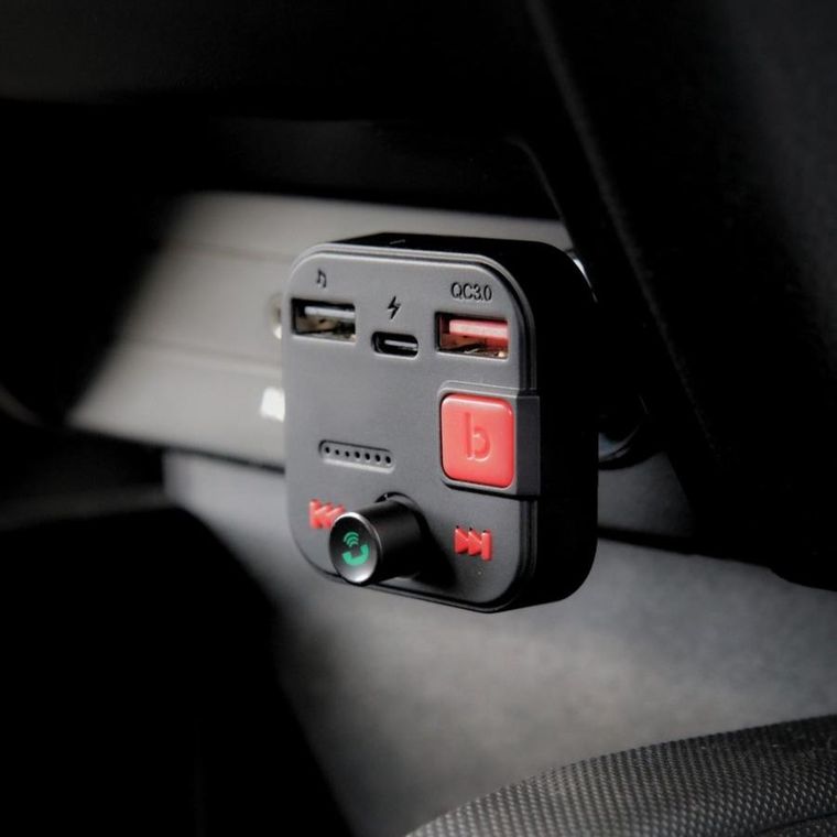 Savio, transmiter FM z wyświetlaczem, ładowarka, bluetooth
