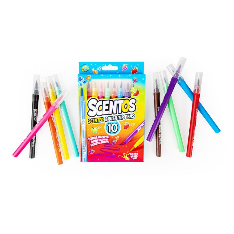 Scentos, pachnące flamastry- pędzelki, 10 kolorów