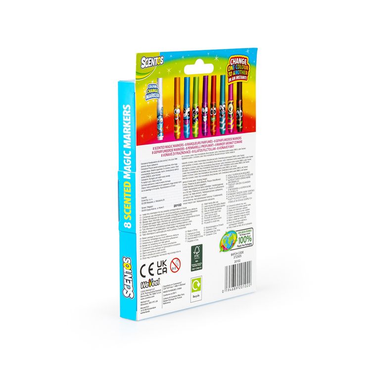 Scentos, pachnące markery, magiczne, 8 kolorów