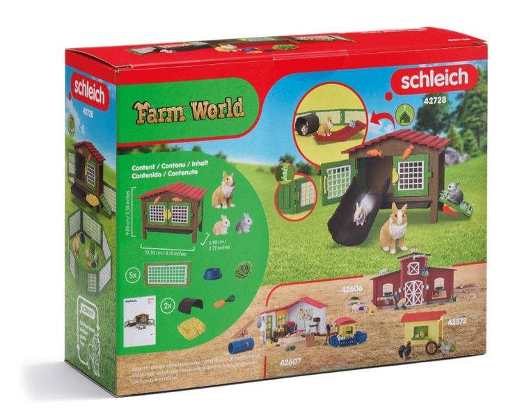 Schleich, Farm World, Klatka dla królików, zestaw, 42728