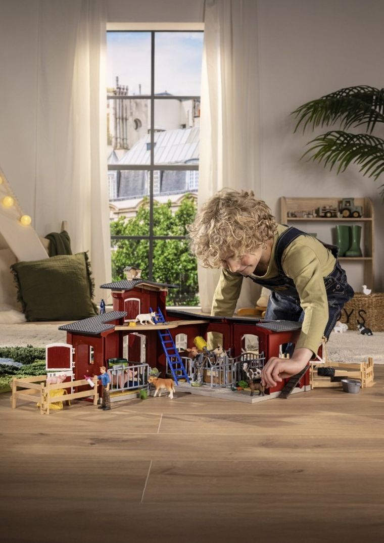 Schleich, Farm World, Zagroda dla kóz, zestaw, 42726