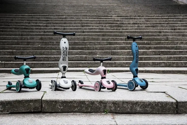 Scoot & Ride, Highwaykick 1, jeździk i hulajnoga 2w1, Steel