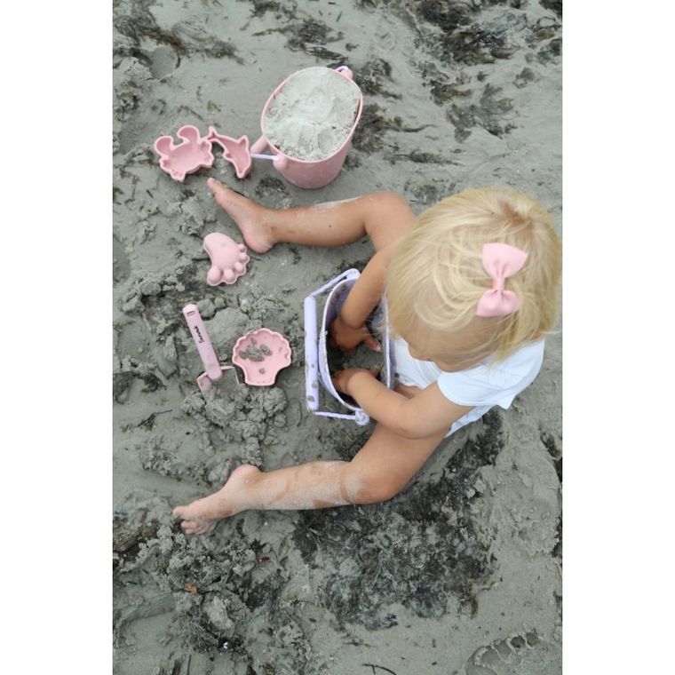 Scrunch, silikonowe foremki do piasku, wiśniowe, 4 szt.