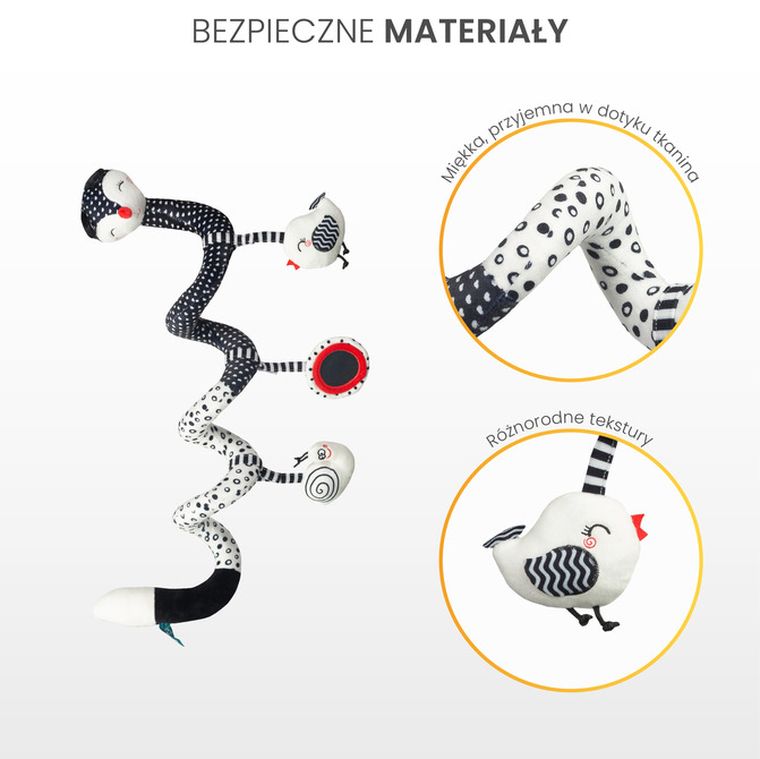 Sensillo, Black&White, sprężynka edukacyjna, lisek