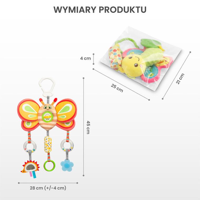 Sensillo, Colorful, zabawka podróżna, krab