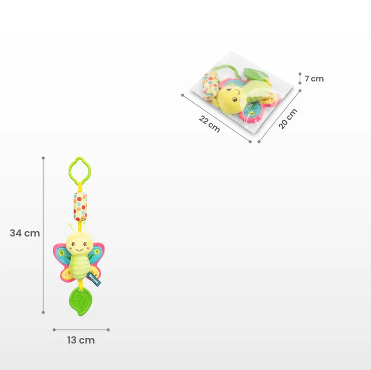 Sensillo, Colorful, zawieszka do wózka, motylek