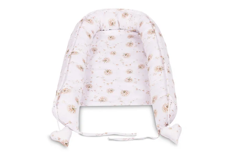 Sensillo, Dmuchawce, gniazdko niemowlęce, kokon, muślin, beżowy, 80-45 cm