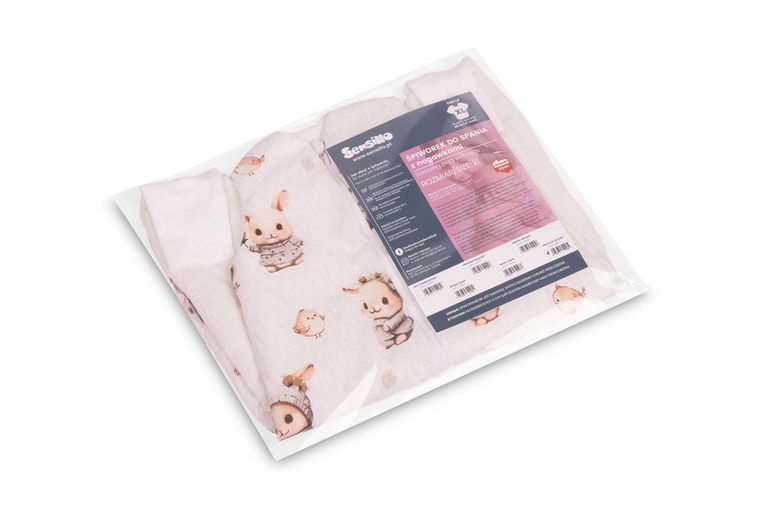 Sensillo, Króliczki, śpiworek do spania, TOG 1.0, rozmiar XL, beżowy