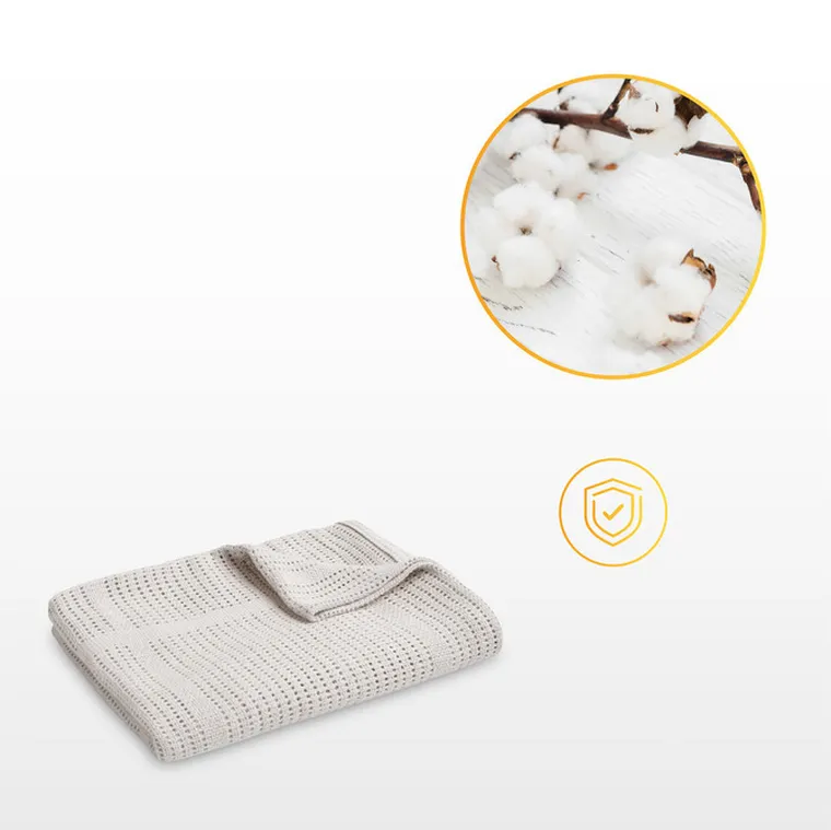 Sensillo, Moli, koc ażurowy, jasny szary, 70-110 cm