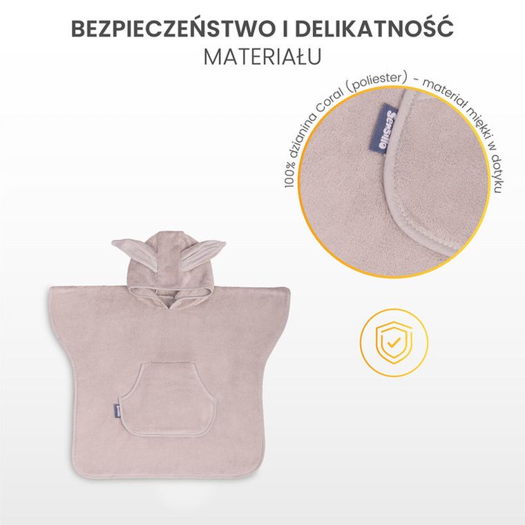 Sensillo, ponczo kąpielowe, coral grey