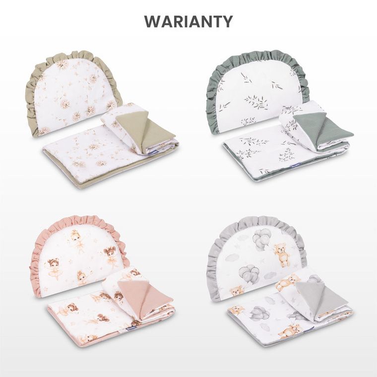 Sensillo, Teddy, komplet do wózka muślin, szary