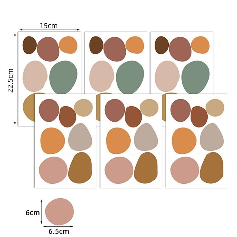 Sipo, naklejki na ścianę do pokoju dziecięcego, Kropki boho