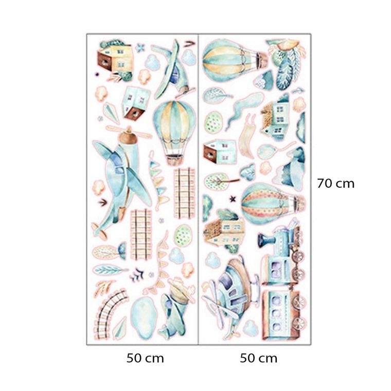 Sipo, naklejki na ścianę do pokoju dziecięcego, Samoloty i balony