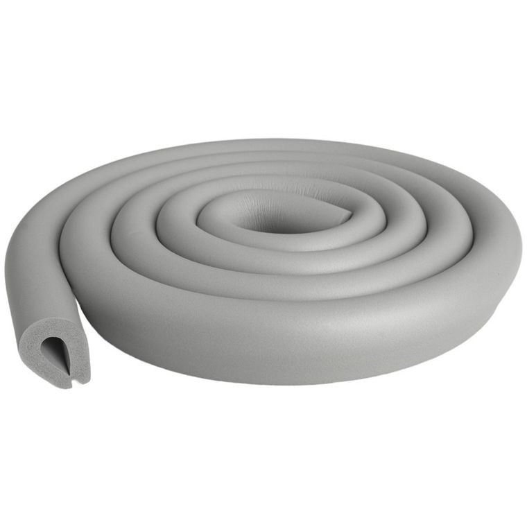 Sipo, piankowa taśma zabezpieczająca szklane krawędzie mebli, 2 metry, szara