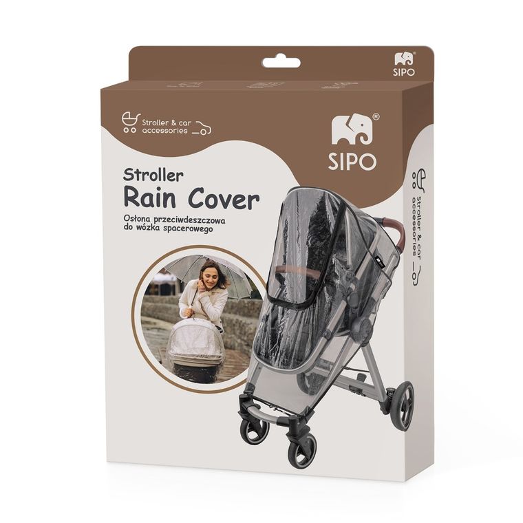 Sipo, uniwersalna osłona przeciwdeszczowa do wózka spacerowego