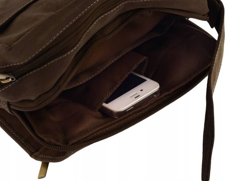 Skórzana męska listonoszka na ramię, Always Wild