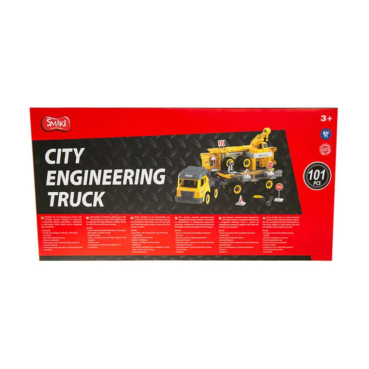 Smiki, ciężarówka transportowa z dźwiękiem, śrubokręt, zestaw