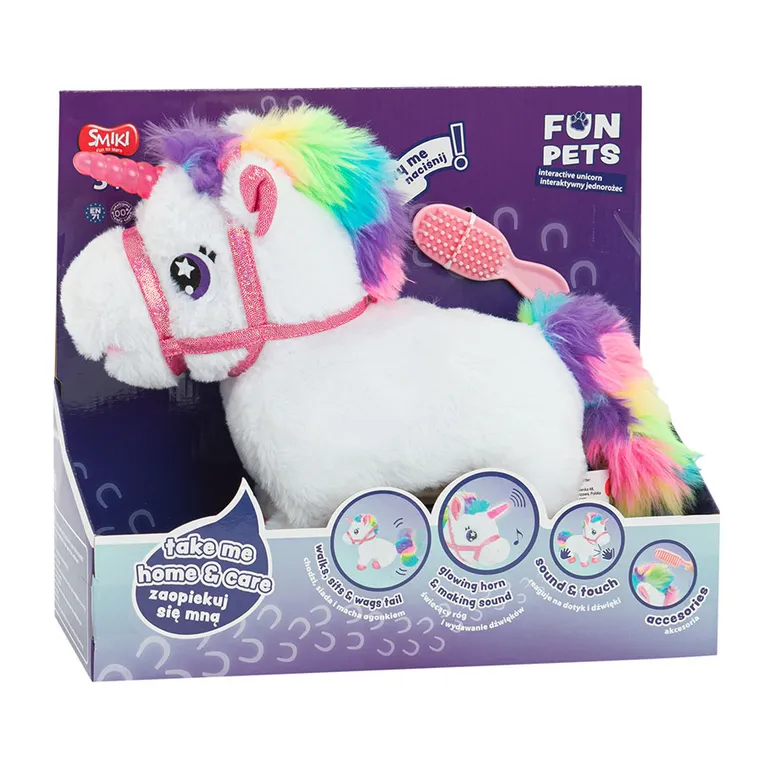 Smiki, Fun Pets, Jednorożec, maskotka interaktywna z akcesoriami