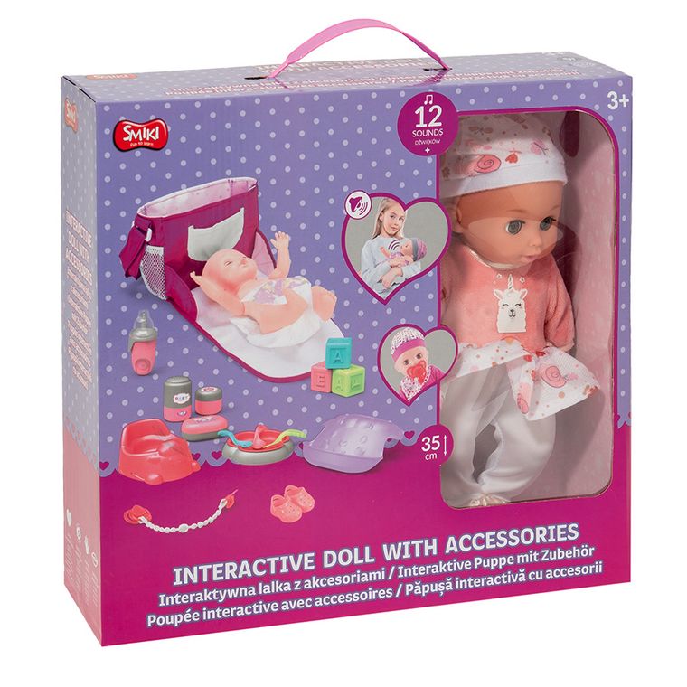 Smiki, interaktywna lalka bobas z akcesoriami