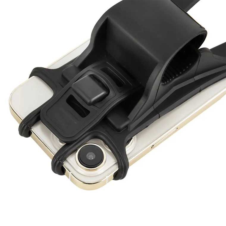 Smiki, Little Adventurer, silikonowy uchwyt na telefon, czarny