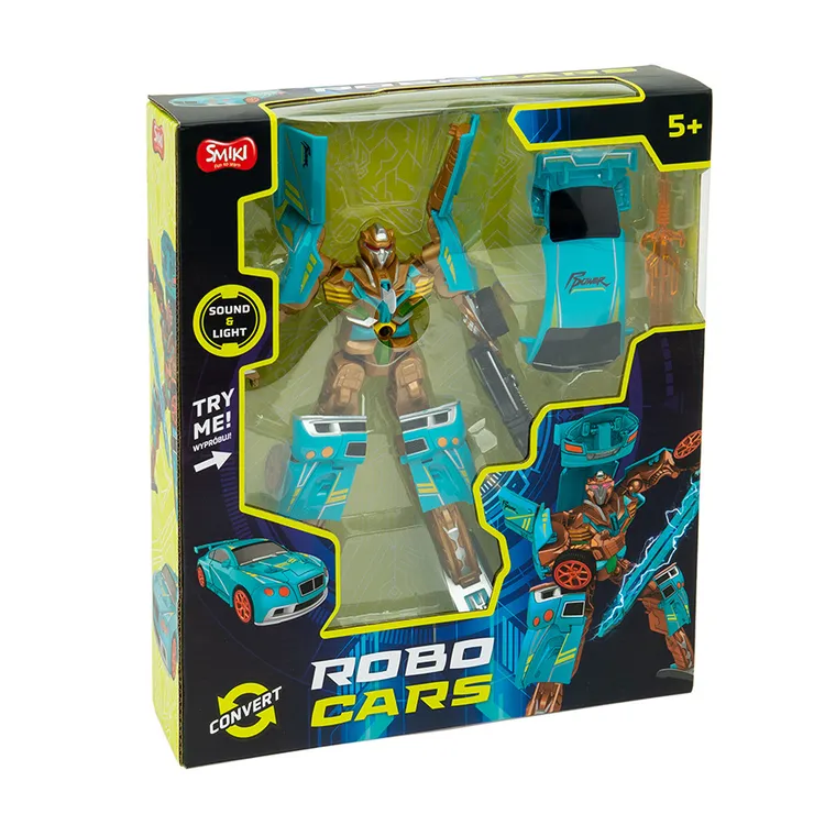 Smiki, Robo Cars, samochód, robot transformujący z akcesoriami, światło i dźwięk