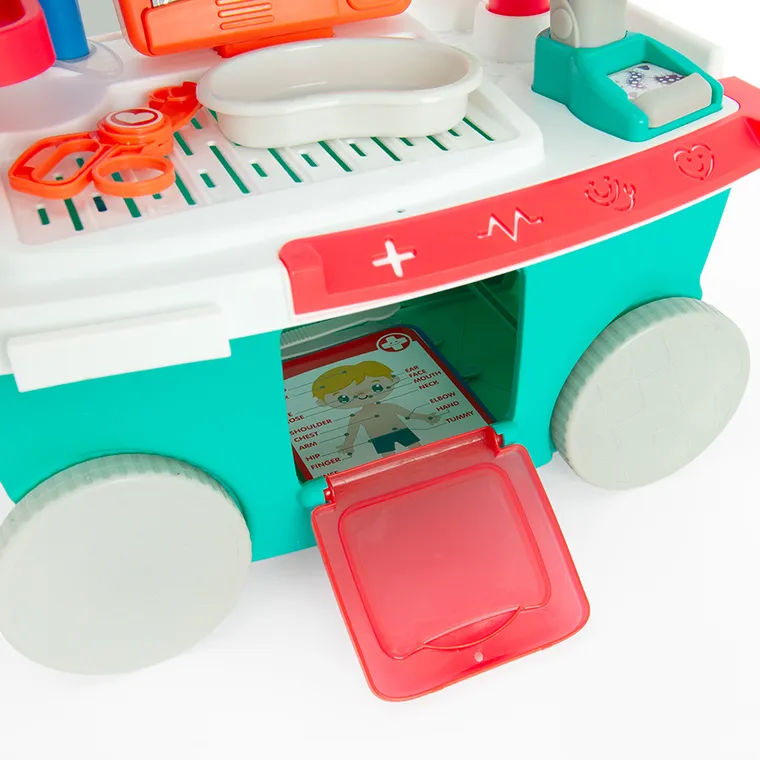 Smiki, zestaw medyczny, wózek z akcesoriami lekarza