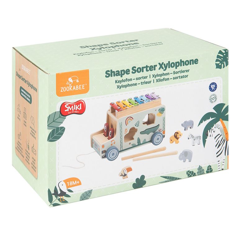 Smiki, Zookabee, Ciężarówka, ksylofon i sorter, zabawka drewniana