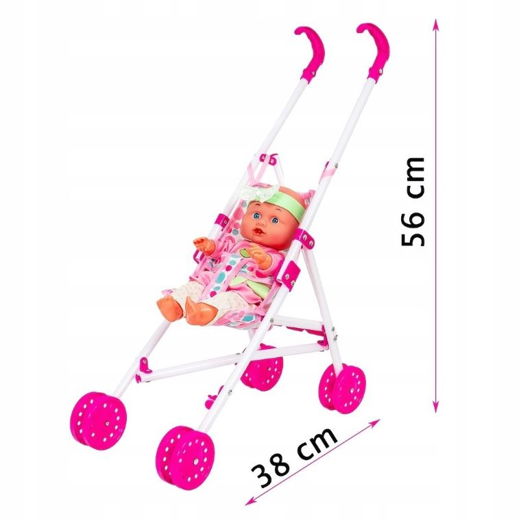 Smily Play, Julka, lalka interaktywna, zestaw z wózkiem spacerówką