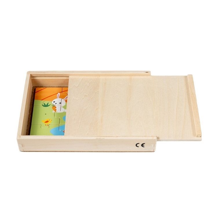 Smily Play, puzzle drewniane 4w1, 12 elementów