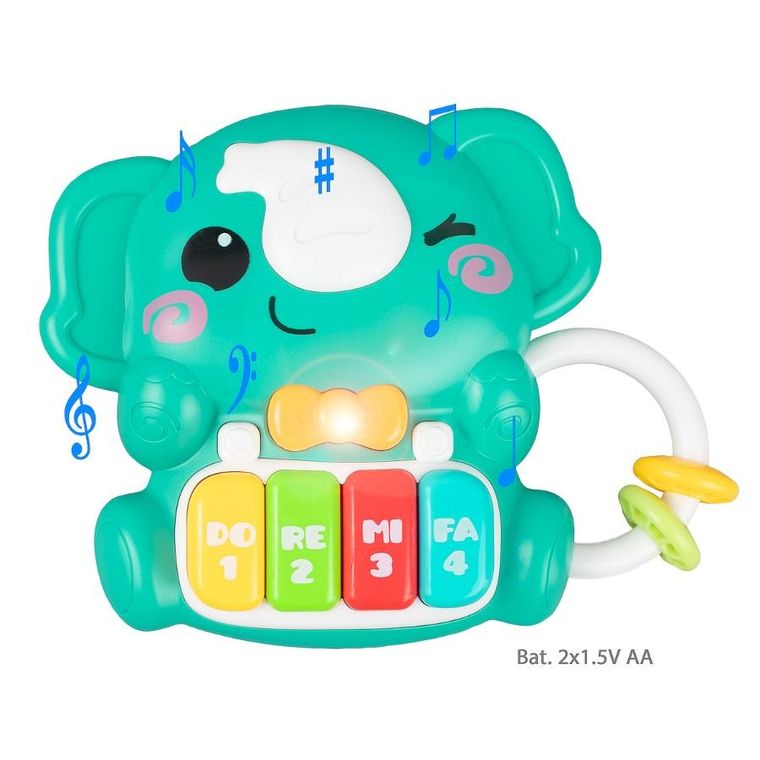Smily Play, Zwierzaczkowe pianinko, zabawka interaktywna, słonik