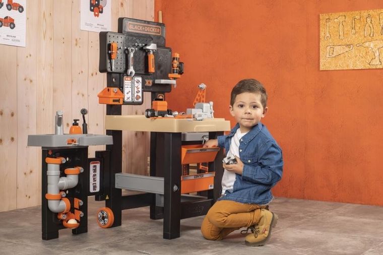 Smoby, Black&Decker, warsztat, 100 elementów